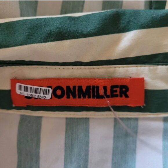 Simon Miller Loch shirt green stripy cut out back size S - Picture 8 of 10